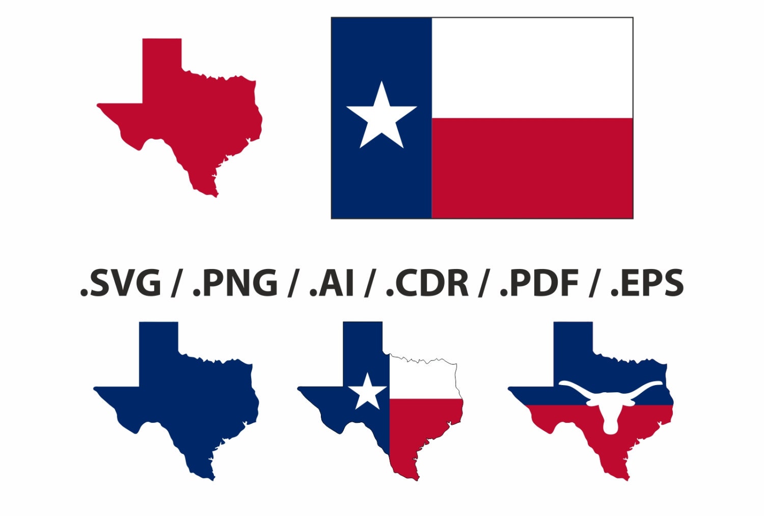 Download Texas State Map, flag and symbols clipart collection. AI ...