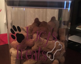 Custom Dog Treat Jar! Doggie treats jar