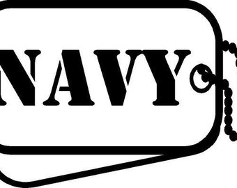 Navy dog tag | Etsy