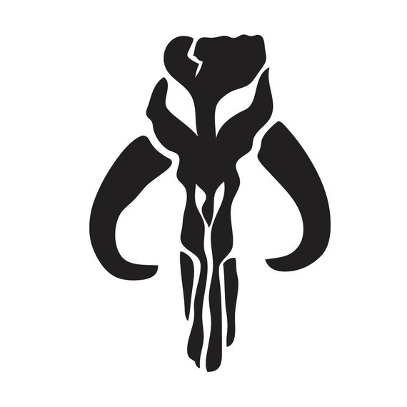 Mandalorian skull decal Star Wars car decal window decal