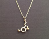 tiny serotonin necklace in 14K yellow gold plate