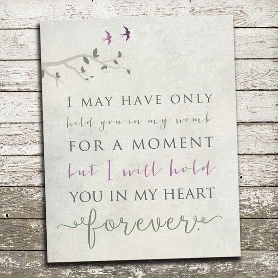 Infant Loss Death of Loved One Miscarriage Print In Memory