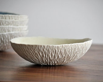 Large Porcelain Bowl - Geode - Choice of Color Porcelain Bowl Large Ceramic bowl