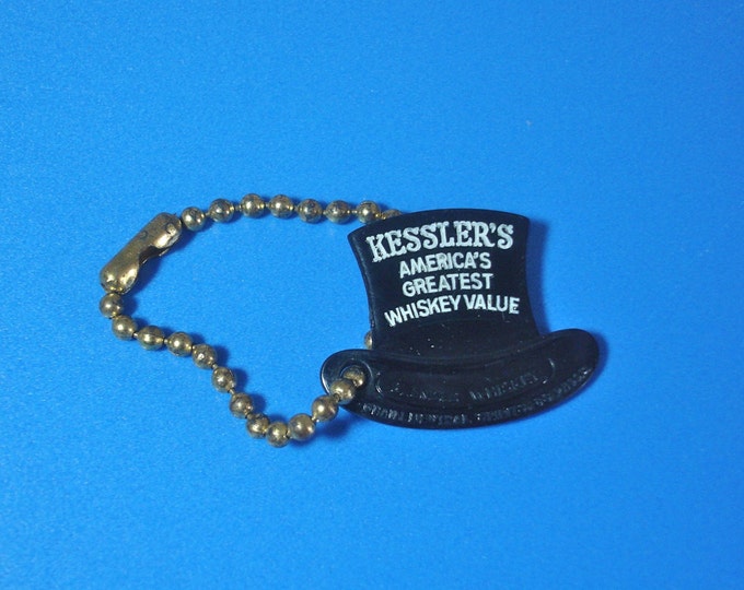 Vintage Kessler's Smooth as Silk Black Tophat Keychain