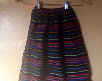 Vtg Girls Guatemalan Rainbow Skirt . 3-4 years