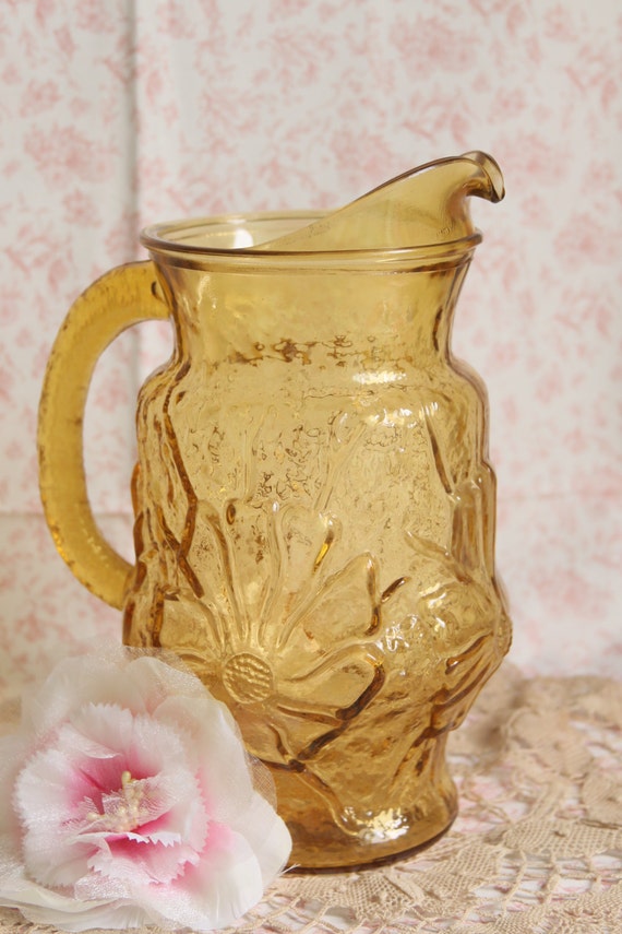 Vintage Amber Pitcher