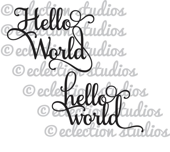  Hello  World  baby shower svg baby svg cake by EclectionStudios