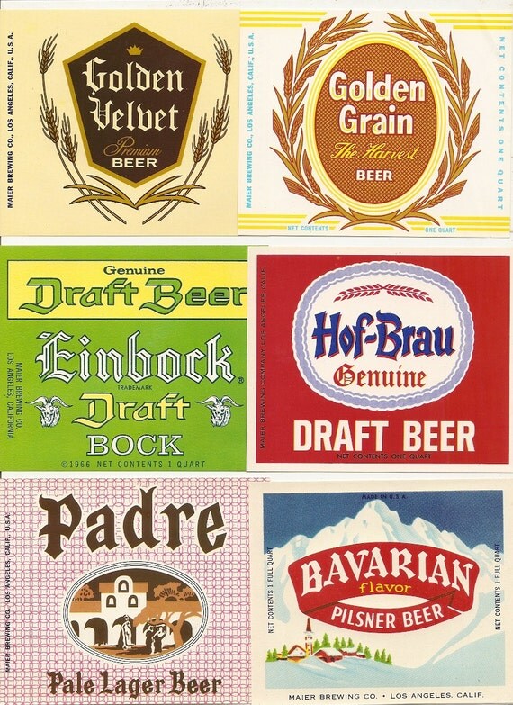 49 Different Vintage Old BEER LABELS Glen Ale SCHOENLING