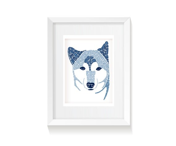 Shiba Inu Dog Art Printable, 8 x 10, 5x7, Instant Digital Download JPG, Wall Decor