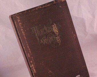 Antique/Vintage Early Thackaray's Works Brown Hardback Book