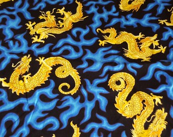 dragon print fabric – Etsy