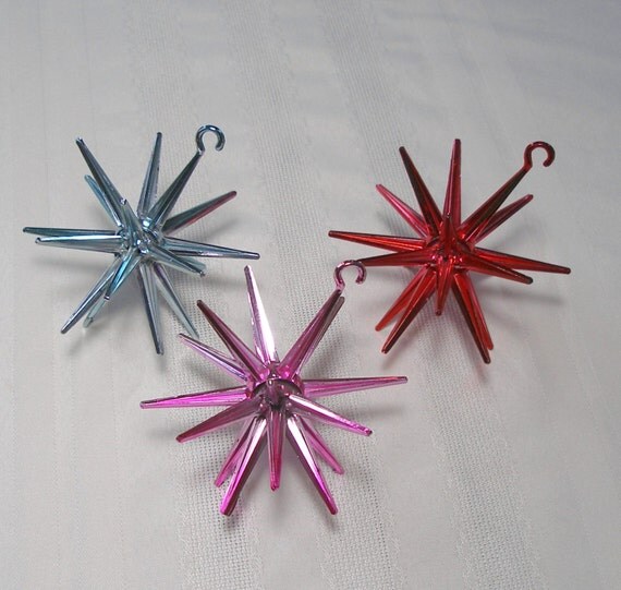 Retro 1950s Sputnik Christmas Ornaments Set of by iHeartShinyBrite