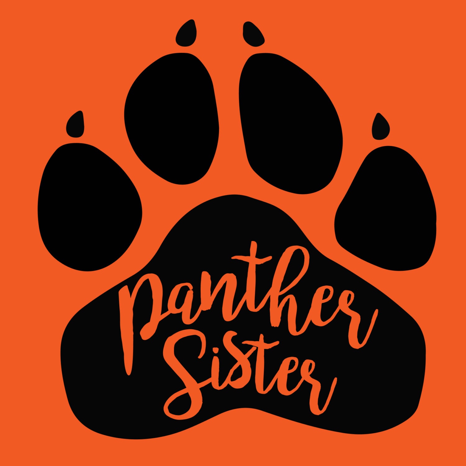 Panther Paw Sister School Pride Mascot SVG PNG JPG digital