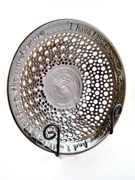 Metal Plate holder Bowl holder pottery wall holder pottery