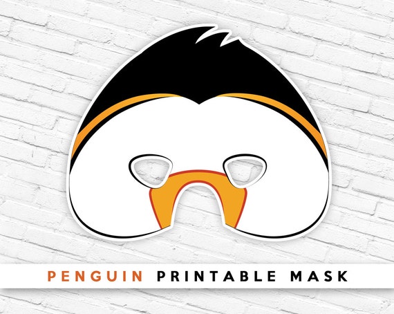 Penguin Printable Mask Party Mask Bird Mask Cosplay