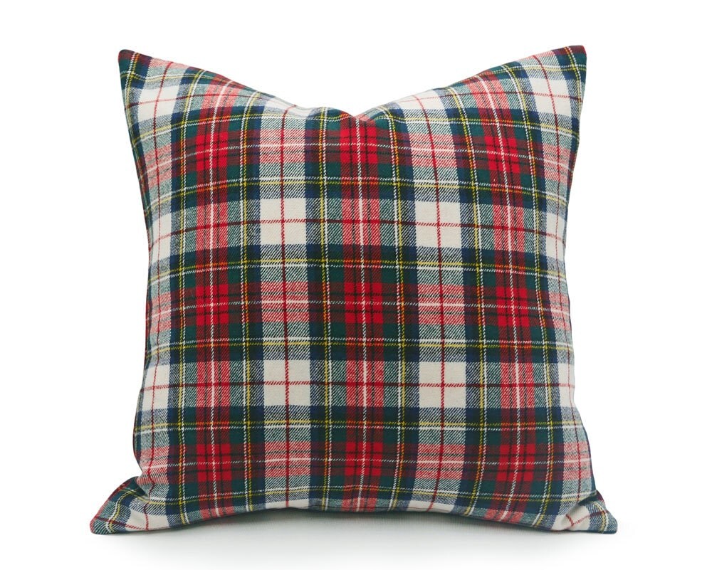 plaid pillow covers