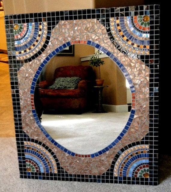 ON SALE Extra Large Custom Mosaic Mirror by memoriesinmosaics