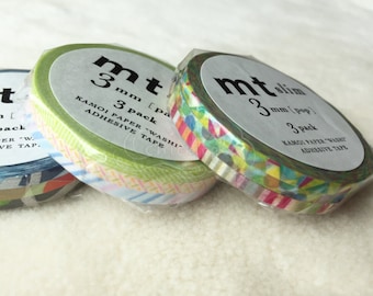 mt Washi Masking Tape - mt Slim 3mm - Pop / Pastel / Art