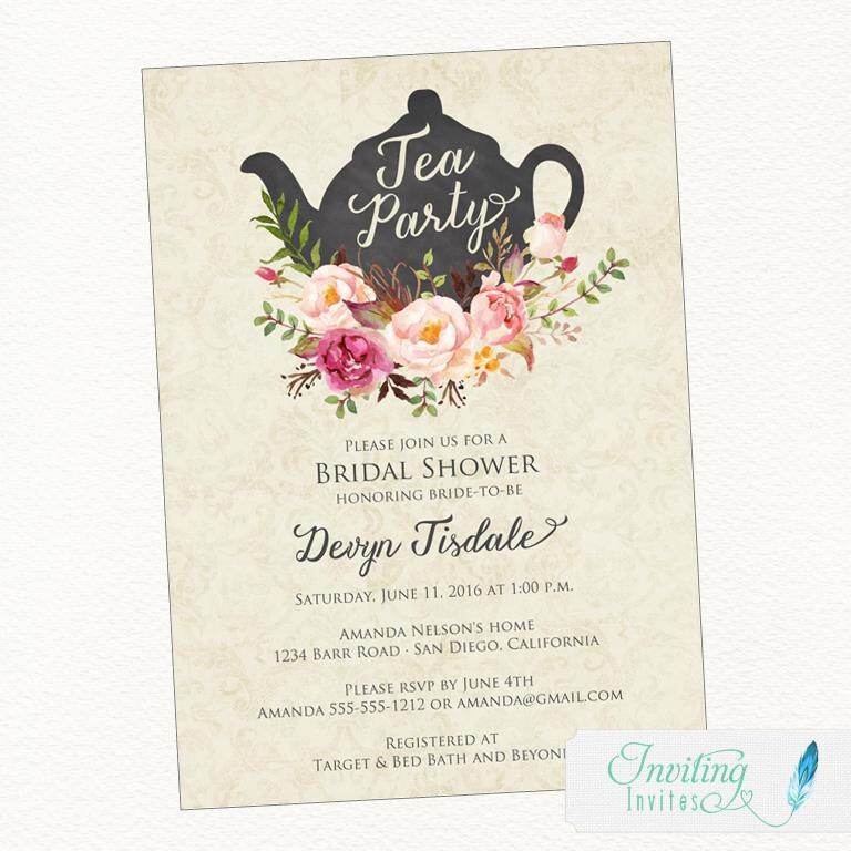 Tea With The Bride To Be Invitations 10