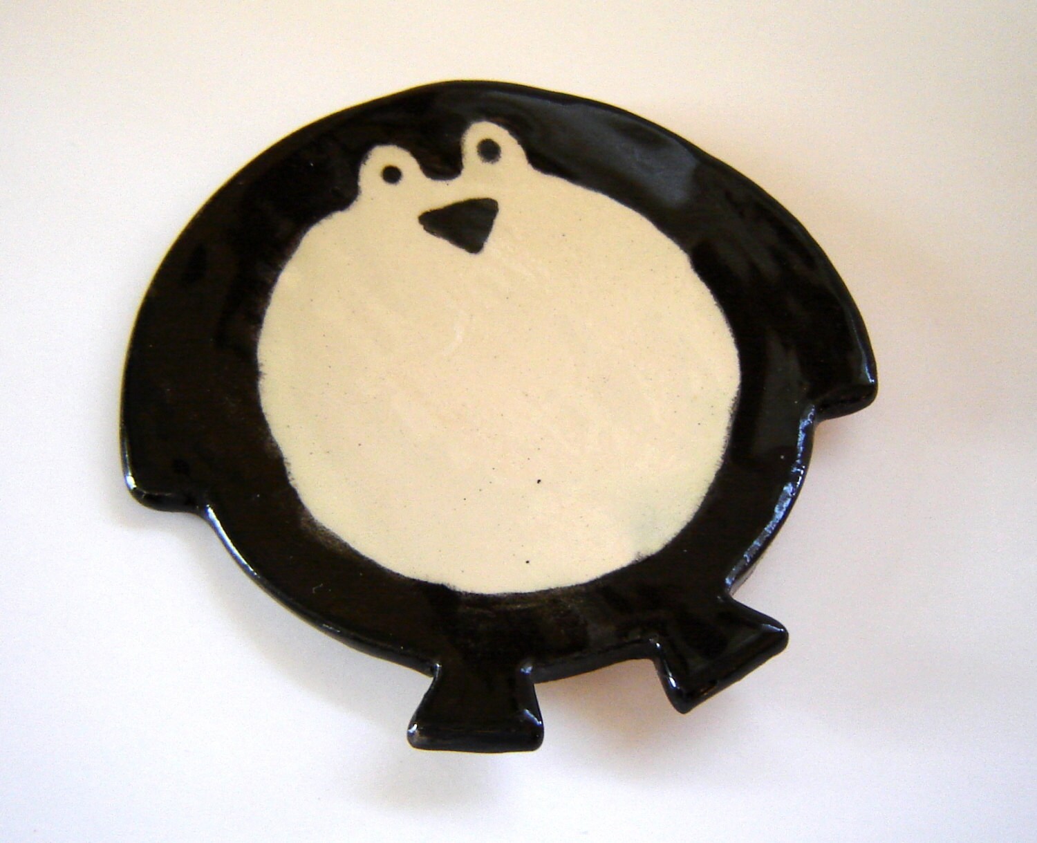 Penguin Dish Spoon Rest Bird Plate Tea Bag Holder