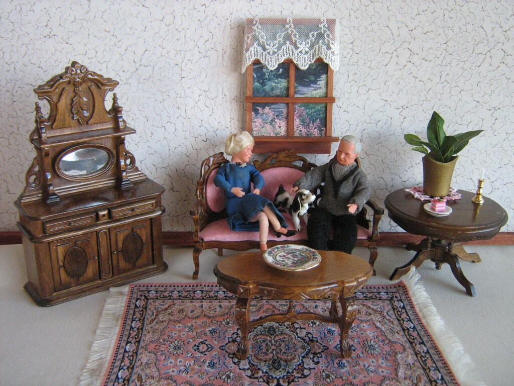 Vintage Victorian Dollhouse Furniture in One Inch Scale