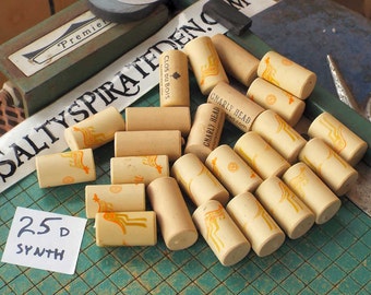 used wine corks, 25 synthetic wine corks. craft supply, corkboard, recycle, upcycle, d