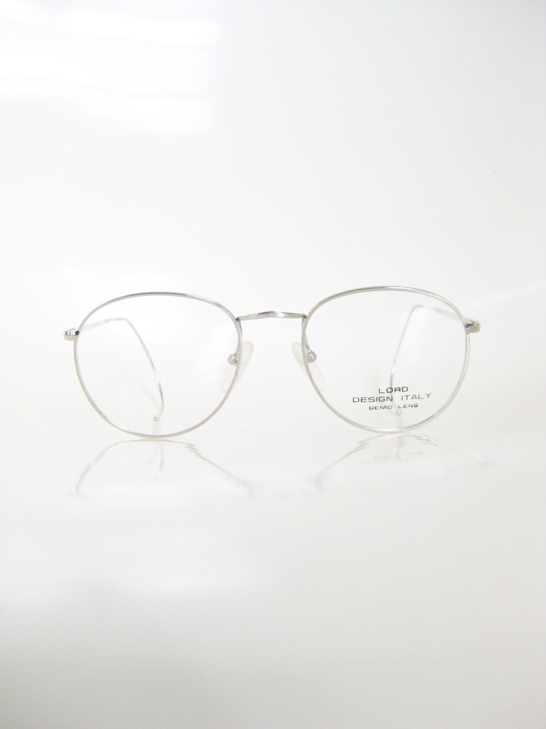 Round Wire Rim Mens Glasses Silver Metallic P3 Eyeglasses 