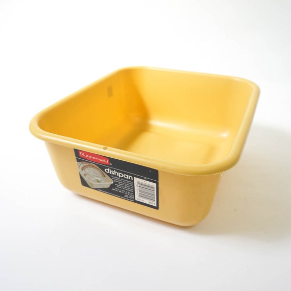 Vintage 1980s Dishpan / 80s Rubbermaid Plastic Harvest Gold