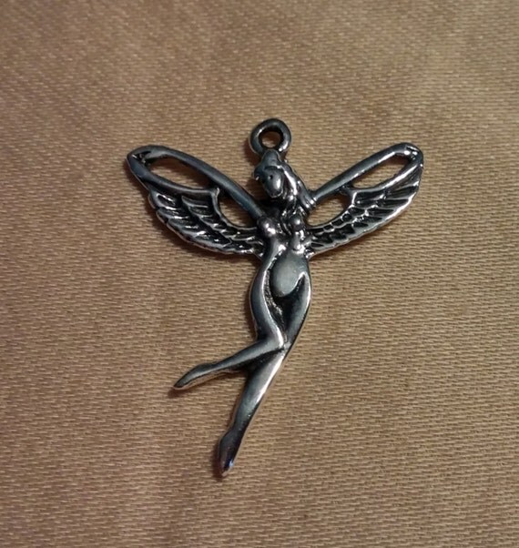 Sterling silver Fairy pendant charm