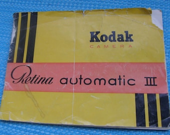 Vintage Kodak Retina Automatic III Original Instruction Book