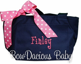 Personalized Lunch Box, Monogrammed Lunch Box, Embroidered Lunch Bag Tote, Preschool Lunch Box, School Lunchbox, Work Lunch, Christmas Gift