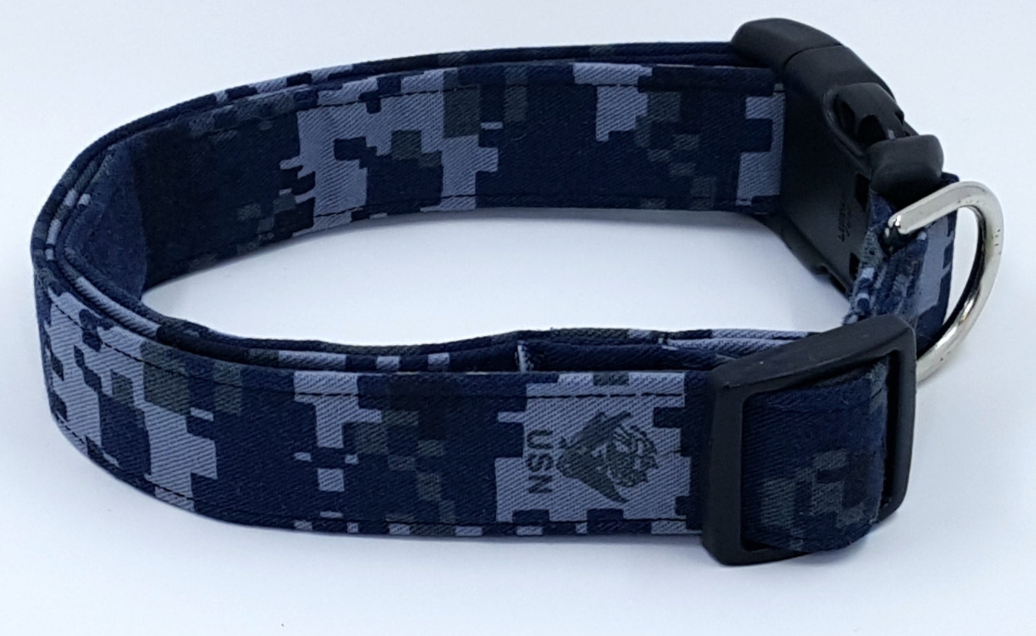 US Navy Blue Digital Camo Dog Collar Camouflage USN