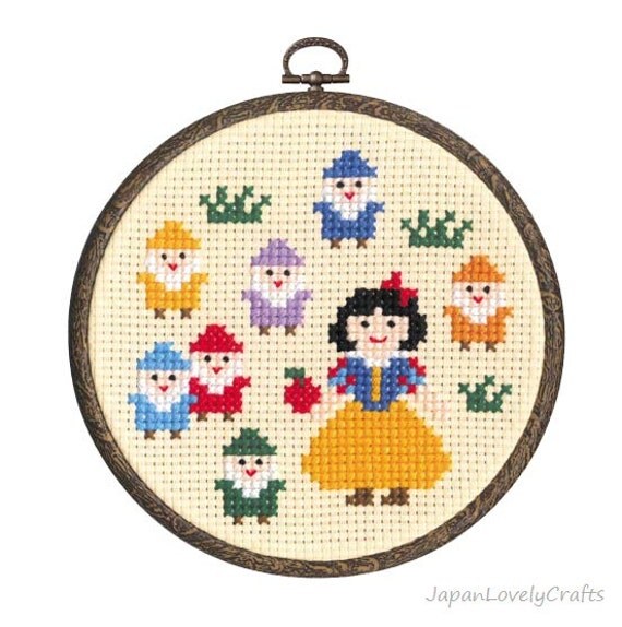 Japanese Cross Stitch Kit Tutorial Kawaii Fairy Tale Snow
