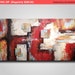 Black Friday Original Large Abstract painting - 24 X 48 FREE US Shipping JMJartstudio- As Night Falls -Wall art-wall decor- Red painting-...