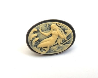 Mermaid Cameo Ring, Mermaid Ring, Adjustable Ring, Mermaids