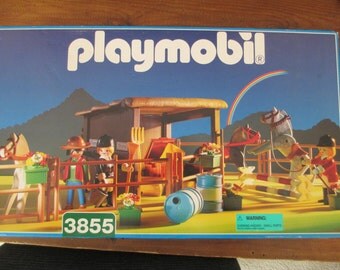 PLAYMOBIL vintage COLOR safari zoo zèbre lot de deux du set