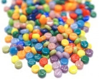 Tutti Frutti Tiny Dots-50g//Mini Mosaic Tile//Mini Glass dots//Discount Mosaic Supplies//micromosaic