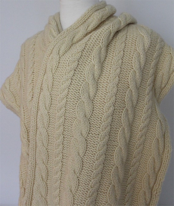 Knitting PATTERN Cabled Wrap Shawl PDF knitting pattern