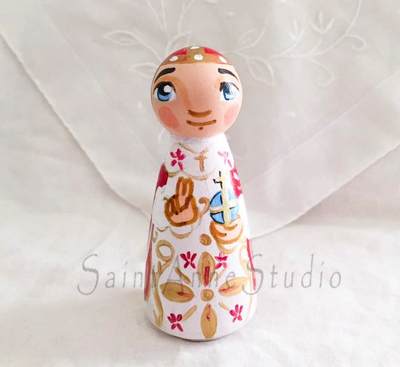 Infant Jesus of Prague Wooden Toy Catholic Saint Doll Made