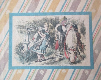 1940s book -acceptable copy - Alice in Wonderland continued ---Through The LOOKING GLASS - Random House, Tenniel, Kredel