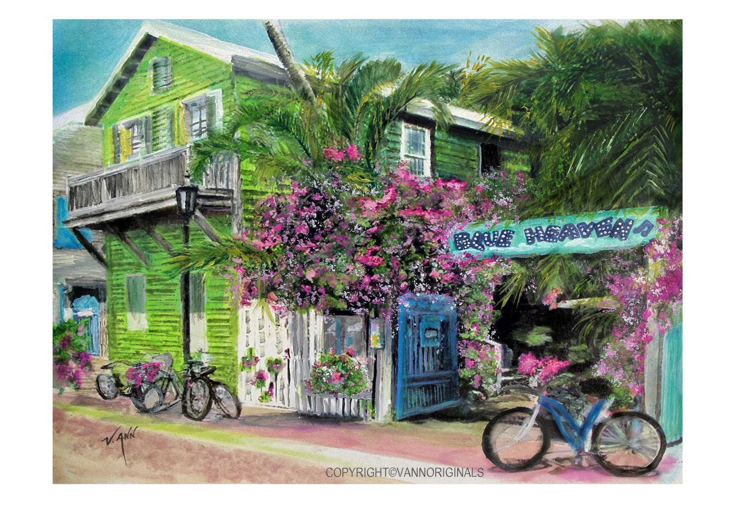 Key West Limited Edition Fine Art Painting Print Blue Heaven