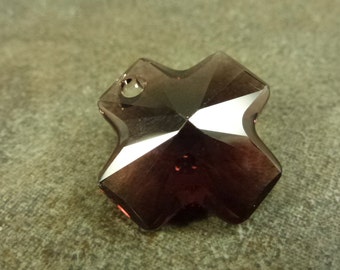 Swarovski Crystal Cross Pendant 6866 Burgundy 20mm ONE piece
