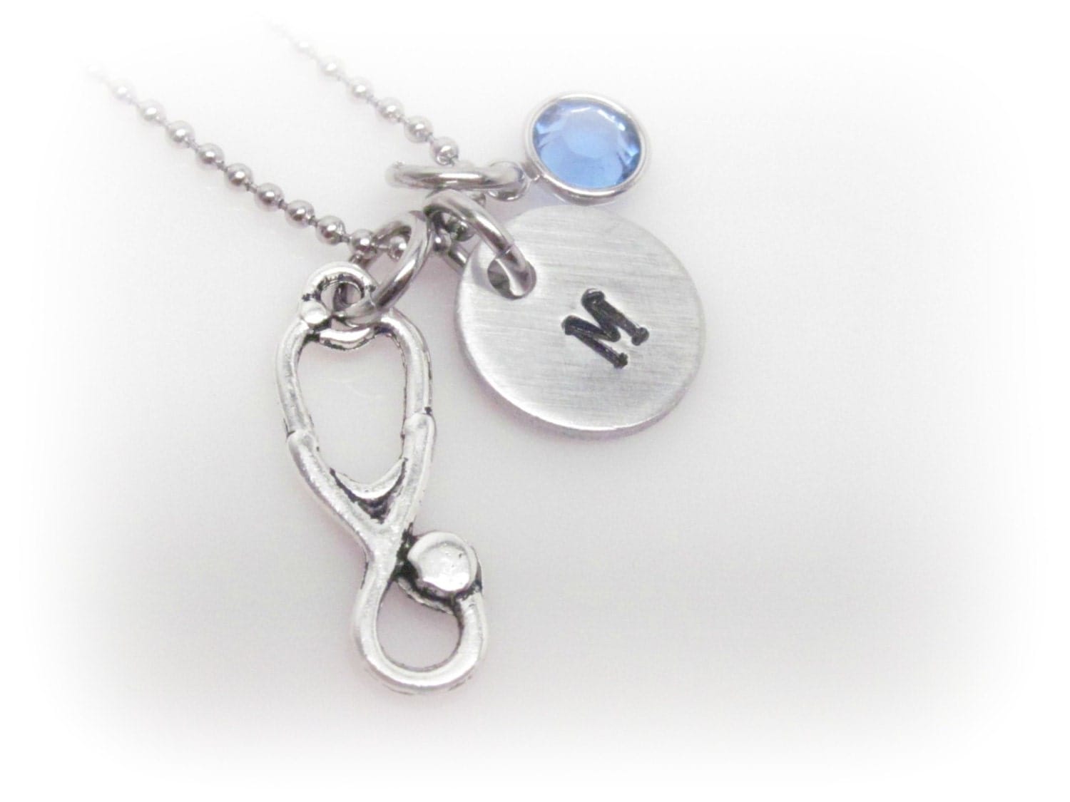 Stethoscope Necklace Stethoscope Charm Jewelry Nurse by tkiDesigns