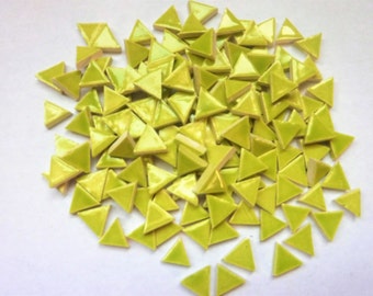 Micro Mosaic Tiles 1/2inch-100-Ceramic mosaic tile, Micro triangles - Handmade