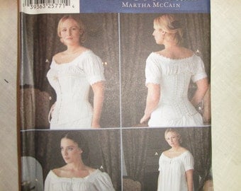 Simplicity 7215 Fashion Historian 1860's Corset and Chemise pattern * size RR (14,16,18,20)*