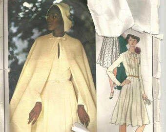 1970s Nina Ricci Vogue Paris Original CAPE ONLY Steampunk Cape Vogue 1175 Cape Pattern Uncut Size 16 Bust 38 Women's Vintage Sewing Pattern