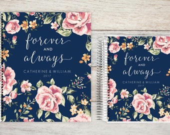 Custom Wedding Planner, Wedding Book, Wedding Planning Guide, Wedding Planner Book, Bridal Planner, Engagement Gift, forever and always