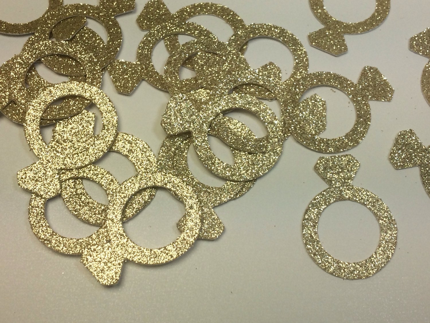 Gold Glitter Engagement Ring Confetti Engagement Party Decor