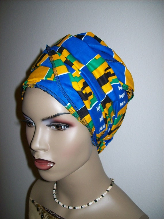 Kente African head wrap fabric Head Scarf Fabric Extra Long/