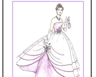 PDF Download "Sweet Violet" a LivelyStitch Design sewing pattern for the Ellowyne Wilde doll by Tonner
